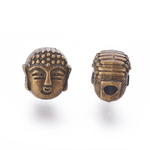 

PandaHall Tibetan Style Alloy Beads, Cadmium Free & Nickel Free & Lead Free, Buddha head, Antique Bronze, 8x7x5.5mm, Hole: 1.5mm Alloy Human
