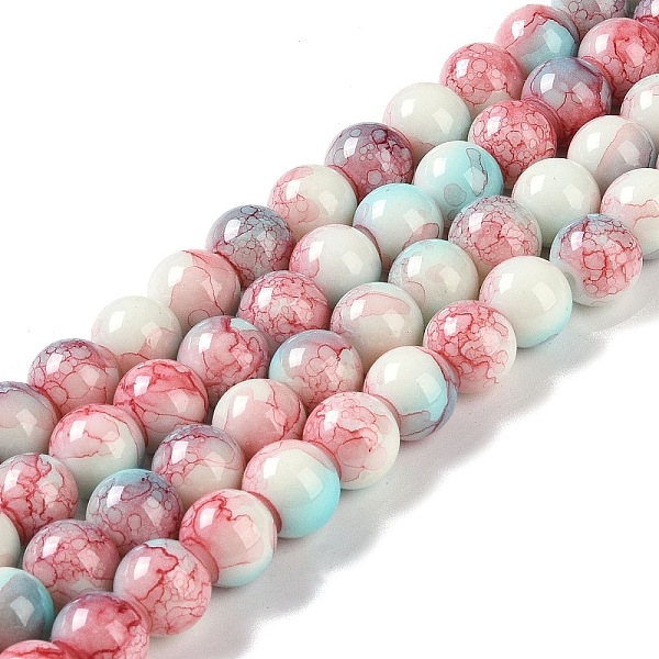 

PandaHall Baking Paint Glass Bead Strands, Round, Pale Violet Red, 10mm, Hole: 1.4mm, about 85~86pcs/strand, 31.10~31.50''(79~80cm) Glass...