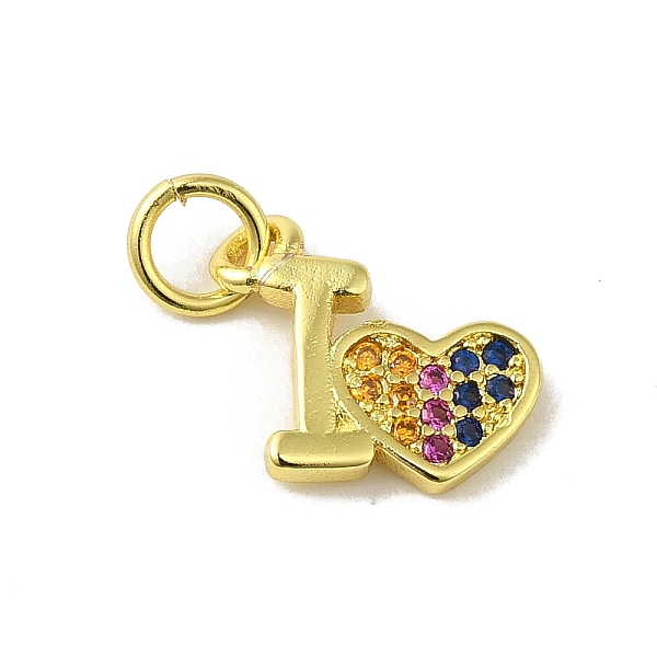 

PandaHall Real 18K Gold Plated Brass Pave Cubic Zirconia Pendants, with Jump Rings, Heart, Colorful, 10x12x1.5mm, Hole: 3mm Brass+Cubic...