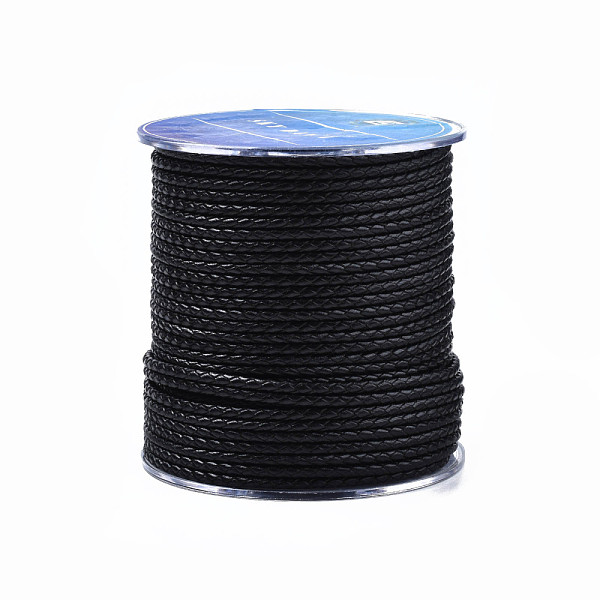 

PandaHall Braided Cowhide Cord, Leather Jewelry Cord, Jewelry DIY Making Material, Black, 3mm, about 54.68 yards(50m)/roll Cowhide Round...