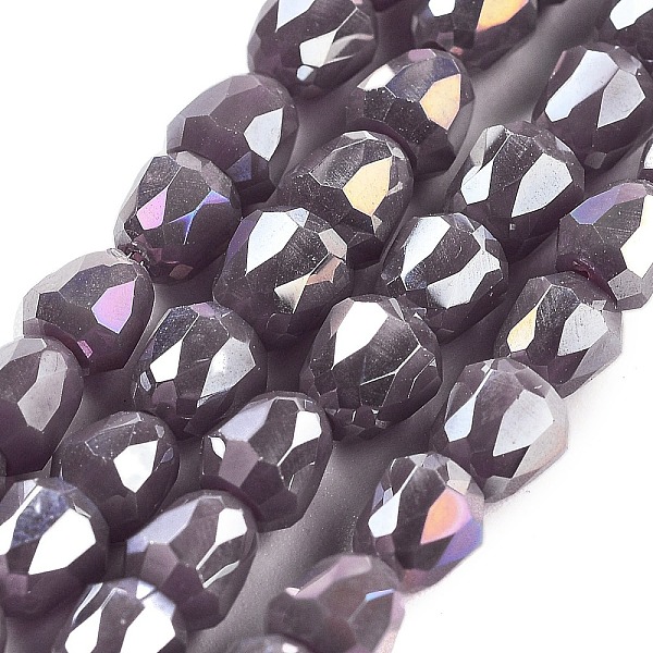 

PandaHall Electroplate Glass Beads Strands, Faceted, Bell, Medium Purple, 4x3.5~4mm, Hole: 1mm, about 98pcs/strand, 13.70''(34.8cm) Glass...