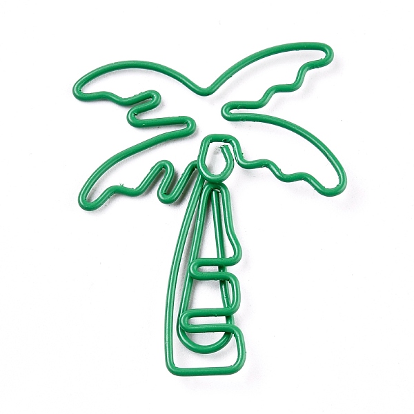 

PandaHall Coconut Tree Shape Iron & Plastic Paperclips, Cute Paper Clips, Funny Bookmark Marking Clips, Sea Green, 40.1x31.5x2.3mm Plastic...