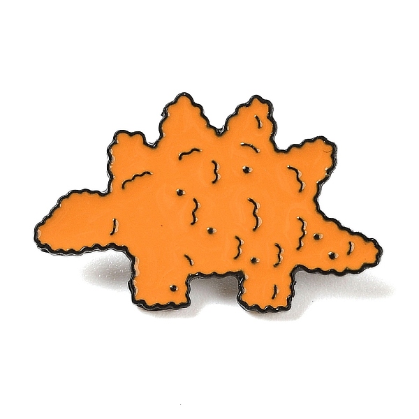 

PandaHall Black Alloy Brooches, Enamel Pins, Dinosaur, 19x30x1mm Alloy+Enamel Dinosaur Orange