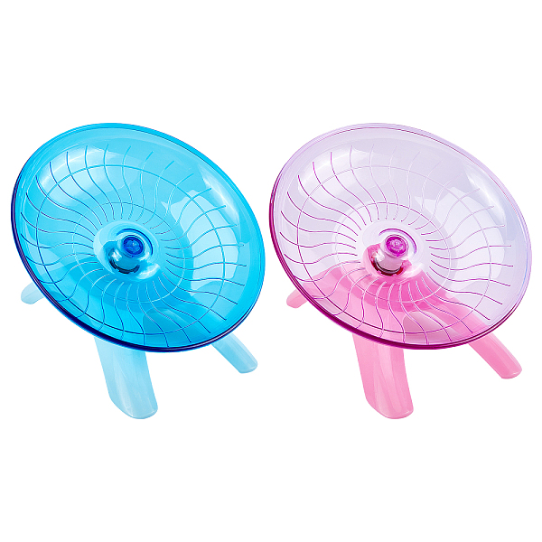 

PandaHall AHANDMAKER Plastic Hamster Running Turnplate, with Frame & Steel Spin Axis, Round, Mixed Color, Finished Product: 8x12cm..., Multicolor