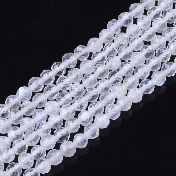 

PandaHall Natural Rainbow Moonstone Beads Strands, Grade A+, Round, Faceted, 3.5mm, Hole: 0.6mm, about 120pcs/strand, 15.55 inch(39.5cm)...