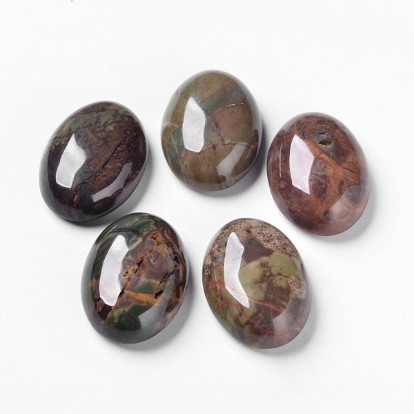 

PandaHall Natural Flower Agate Cabochons, Flat Back, Oval, 25x18x8mm Flower Agate Oval