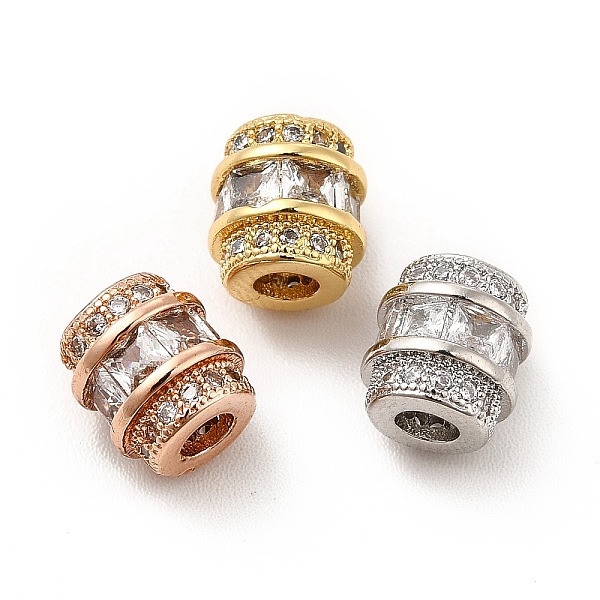

PandaHall Rack Plating Brass Micro Pave Cubic Zirconia Beads, Long-Lasting Plated, Cadmium Free & Lead Free, Column, Mixed Color, 7.5x7mm...