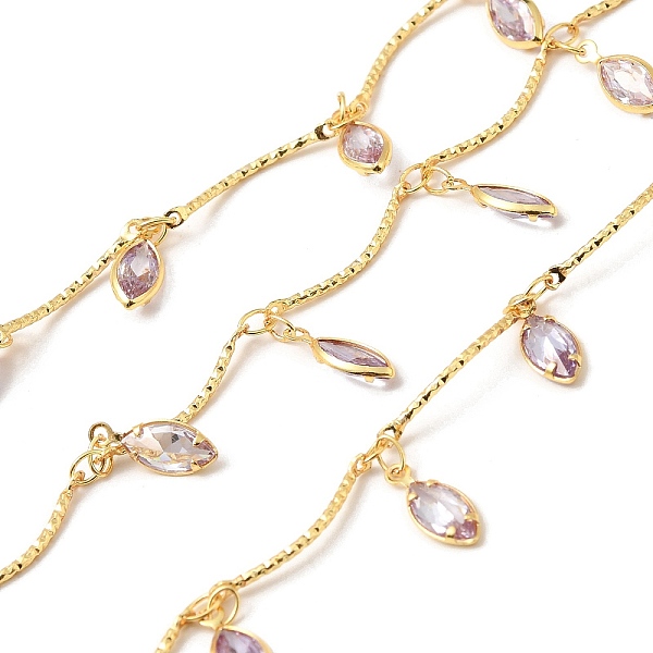 

PandaHall Handmade Brass Link Chain, with Glass Beads, Soldered, with Spool, Horse Eye, Real 18K Gold Plated, 3.5x2.5x0.3mm and 18x3x1mm...