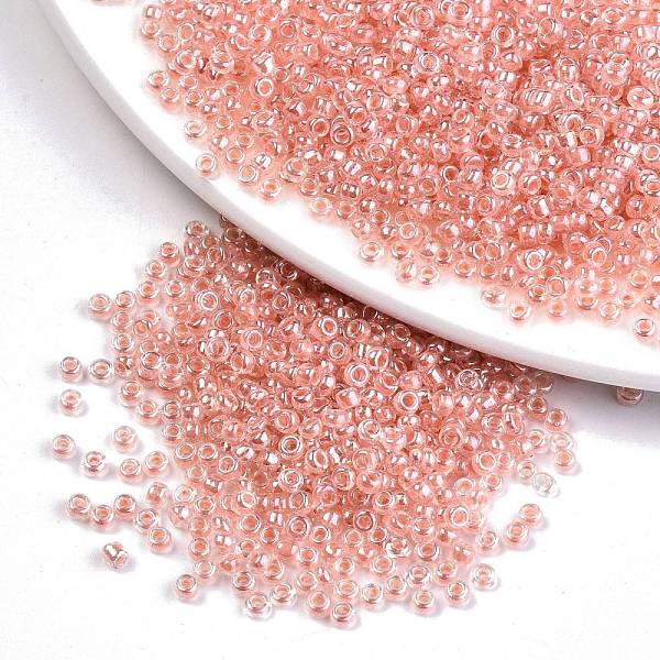 

PandaHall 12/0 Glass Seed Beads, Transparent Inside Colours Luster, Round Hole, Round, Dark Salmon, 12/0, 2~2.5x1.5~2mm, Hole: 0.8mm, about...