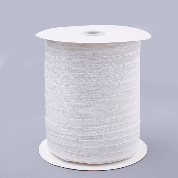 

PandaHall Glitter Sparkle Ribbon, Polyester & Nylon Ribbon, White, 3/8 inch(9.5~10mm), about 200yards/roll(182.88m/roll). Polyester None...