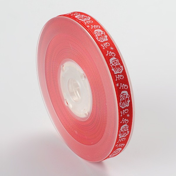 

PandaHall Christmas Theme Polyester Ribbons, Red, 3/8 inch(9mm), about 100yards/roll(91.44m/roll) Polyester Red