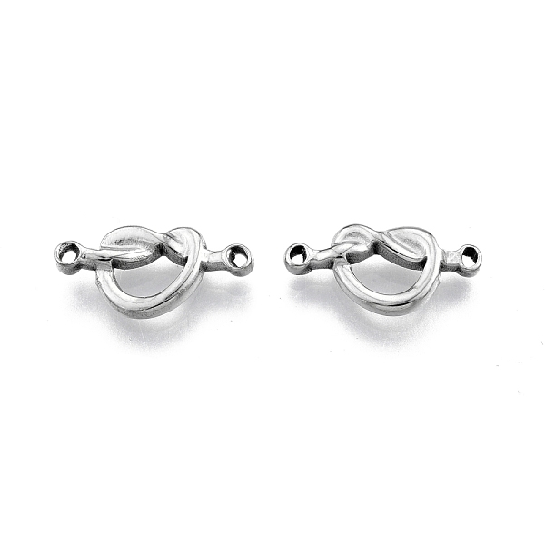 

PandaHall 304 Stainless Steel Connector Charms, Heart, Stainless Steel Color, 9x18x3mm, Hole: 1.2mm 304 Stainless Steel Heart