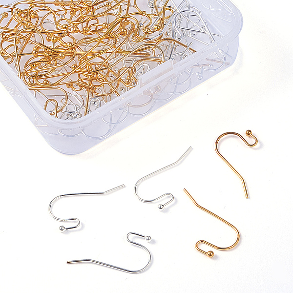 

PandaHall Brass Earring Hooks, Ear Wire, Plastic Ear Nuts, Earring Backs, Lead Free and Cadmium Free, Mixed Color, 22x11x7.5mm, 5x4mm, 20...