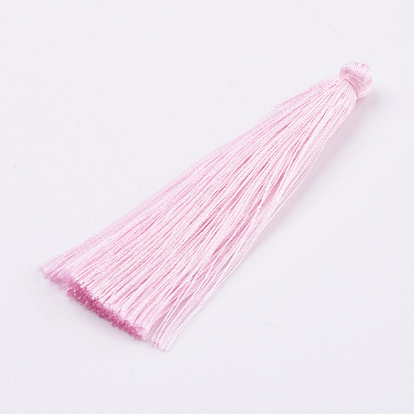 

PandaHall Nylon Tassel Pendant Decoration, Lavender Blush, 65~74x6mm Nylon Pink