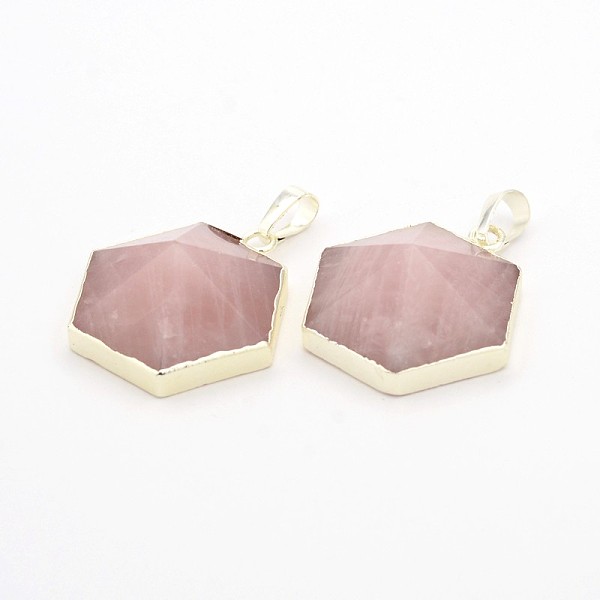 

PandaHall Natural & Synthetic Mixed Stone Hexagon Pendants, with Silver Color Plated Brass Finding, 30x29x12mm, Hole: 5x8mm Mixed Stone...