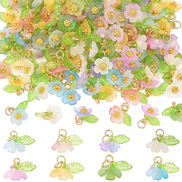 8色のフロストアクリルパーツ120個