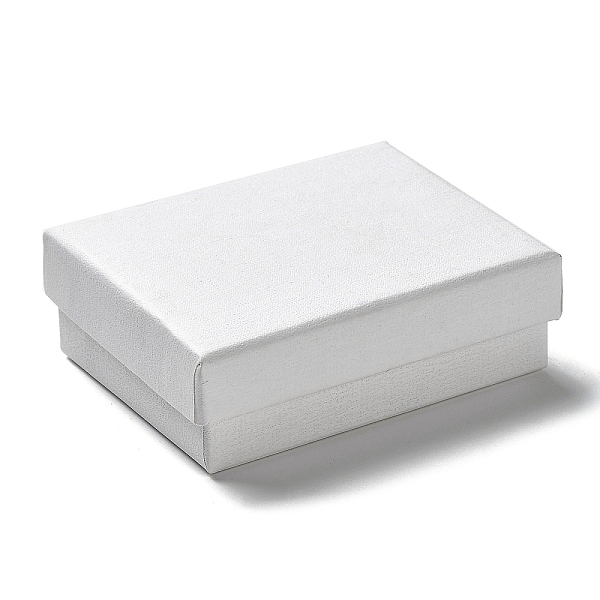

PandaHall Cardboard Jewelry Set Boxes, with Sponge Inside, Rectangle, White, 9.15x7.1x3.05cm Paper Rectangle White