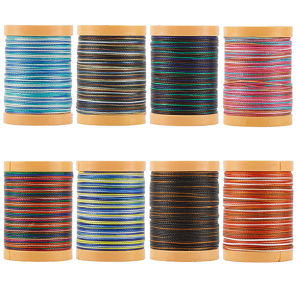 8 Rolls 8 Colors 12Ply Polyester Thread Cord 8 Rolls 8 Colors 12Ply Polyester Thread Cord