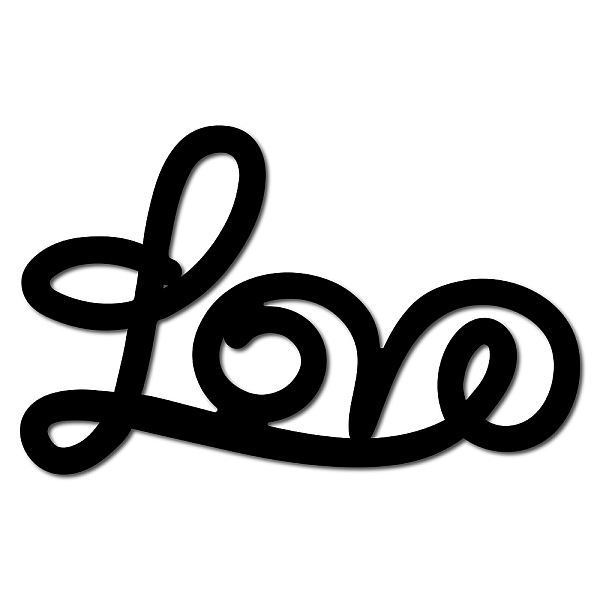 

PandaHall Laser Cut Basswood Wall Sculpture, for Home Decoration Kitchen Supplies, Word Love, Black, 120x193x5mm Wood Word Black