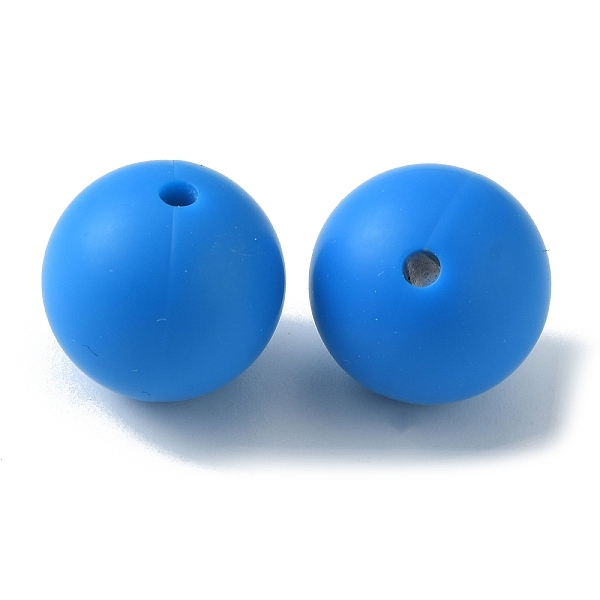 

PandaHall Food Grade Eco-Friendly Silicone Beads, Chewing Beads For Teethers, DIY Nursing Necklaces Making, Round, Dodger Blue, 15mm, Hole...