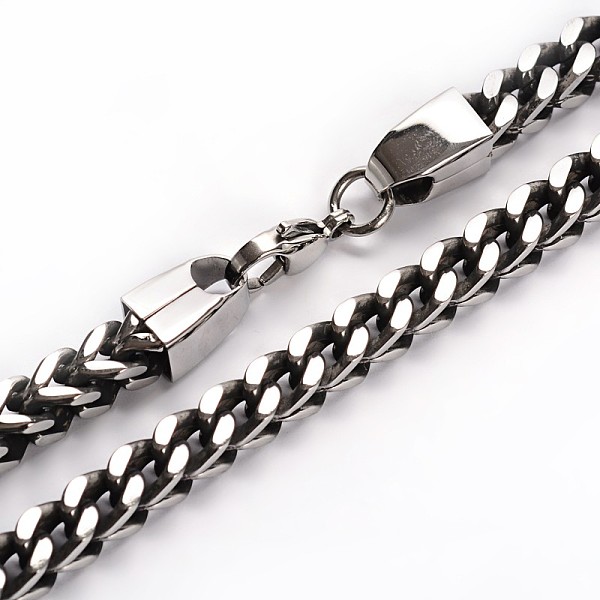 

PandaHall Trendy 304 Stainless Steel Curb Chain Necklace, with Lobster Claw Clasps, Stainless Steel Color, 23.6 inch(60cm) 304 Stainless...