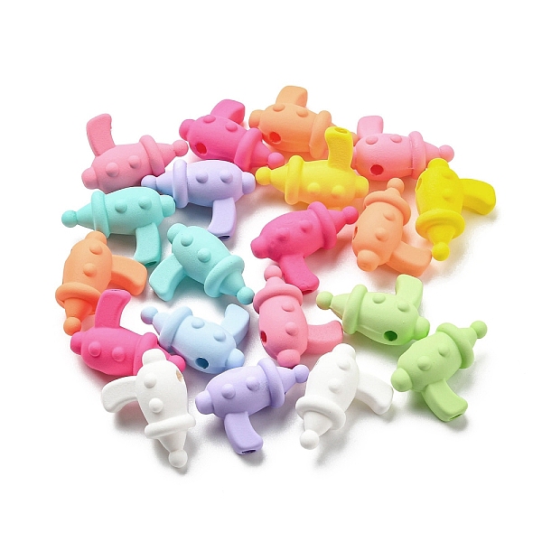

PandaHall Rubberized Style Opaque Acrylic Beads, Gun, Mixed Color, 18x25x12mm, Hole: 2.8mm Acrylic Others Multicolor