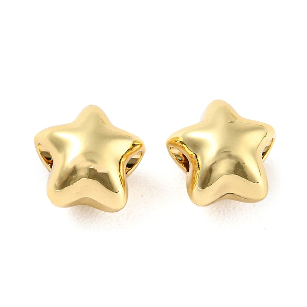 

PandaHall Rack Plating Alloy Beads, Cadmium Free & Nickel Free & Lead Free, Star, Golden, 8x8.5x6.5mm, Hole: 2mm Alloy Star