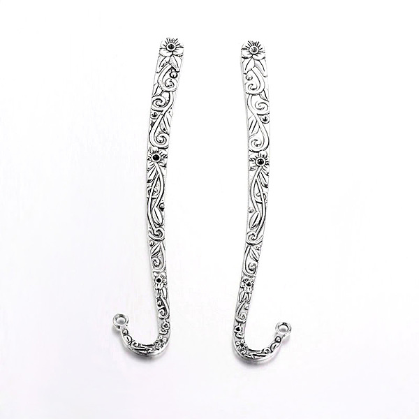 

PandaHall Tibetan Style Alloy Bookmarks, Lead Free & Cadmium Free, Antique Silver, 119X17X3mm, Hole: 3mm Alloy