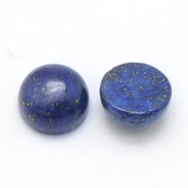 

PandaHall Natural Lapis Lazuli Cabochons, Flat Round, Dyed, 8x3~4mm Lapis Lazuli Flat Round