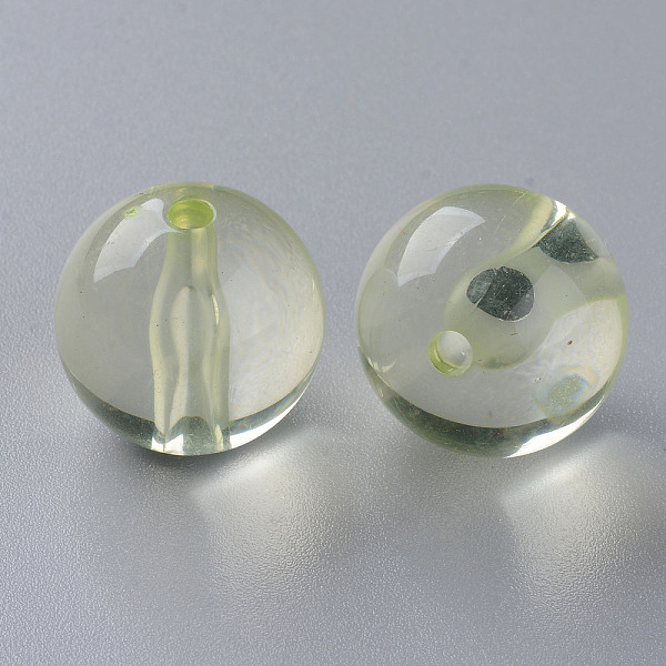 

PandaHall Transparent Acrylic Beads, Round, Light Yellow, 20x19mm, Hole: 3mm, about 111pcs/500g Acrylic Round