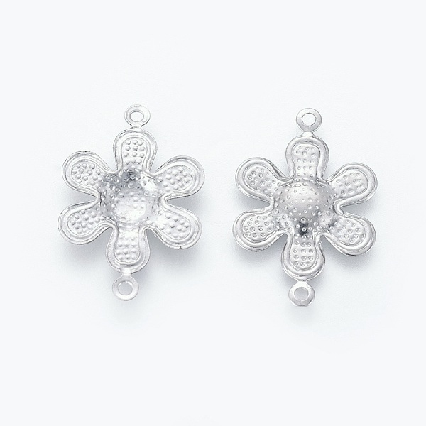

PandaHall 201 Stainless Steel Links, Flower, Stainless Steel Color, 17x11x1mm, Hole: 0.8mm 201 Stainless Steel Flower