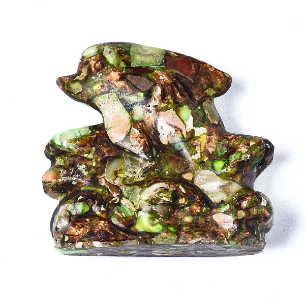 

PandaHall Dolphin Assembled Natural Bronzite & Synthetic Imperial Jasper Model Ornament, for Desk Home Display Decorations...