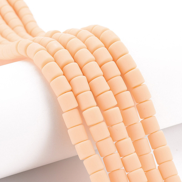 

PandaHall Polymer Clay Bead Strands, Column, PeachPuff, 5~7x6mm, Hole: 1.5~2mm, about 61~69pcs/strand, 15.74 inch Polymer Clay Column Brown