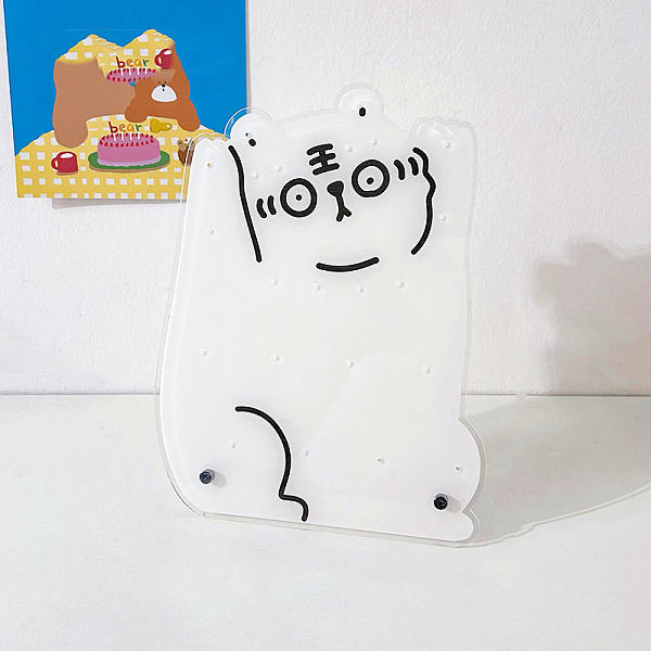 

PandaHall Acrylic Earring Display Stands, Tiger, 170x230mm Acrylic Tiger White