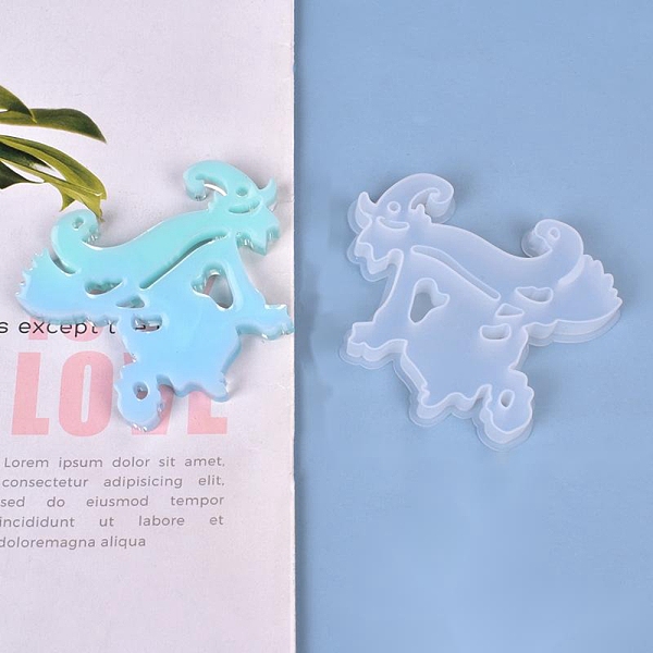 

PandaHall Halloween DIY Witch Silicone Molds, Resin Casting Pendant Molds, For UV Resin, Epoxy Resin Jewelry Making, White, 85x86x11mm, Hole...