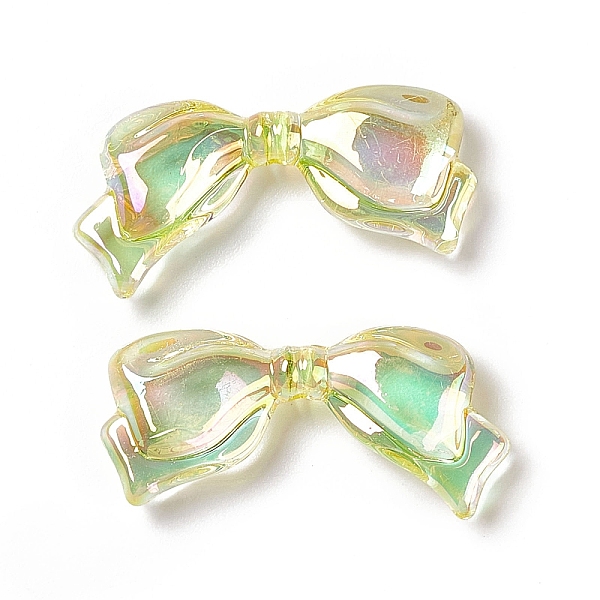 

PandaHall Transparent Acrylic Beads, AB Color, Bowknot, Champagne Yellow, 14x29x5.5mm, Hole: 1.5mm Acrylic Bowknot