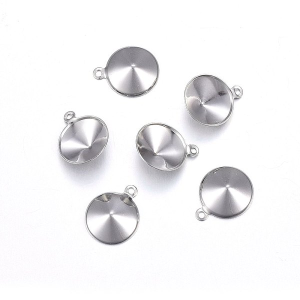 

PandaHall 201 Stainless Steel Charms Rhinestone Settings, Cone, Stainless Steel Color, Fit for 10mm rhinestone, 13x10.5x3mm, Hole: 1mm 201...