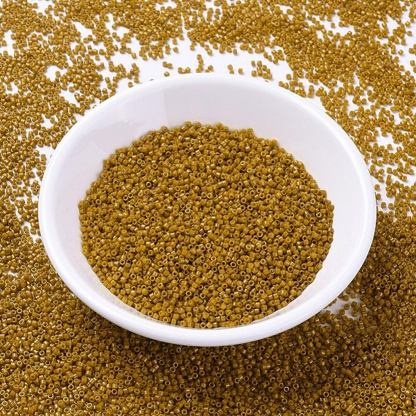 

PandaHall MIYUKI Delica Beads, Cylinder, Japanese Seed Beads, 11/0, (DB2106) Duracoat Dyed Opaque Hawthorne, 1.3x1.6mm, Hole: 0.8mm, about..., Gold