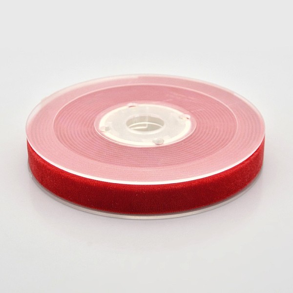 PandaHall Polyester Velvet Ribbon for Gift Packing and Festival Decoration, Red, 1/2 inch(13mm), about 25yards/roll(22.86m/roll) Velvet None...