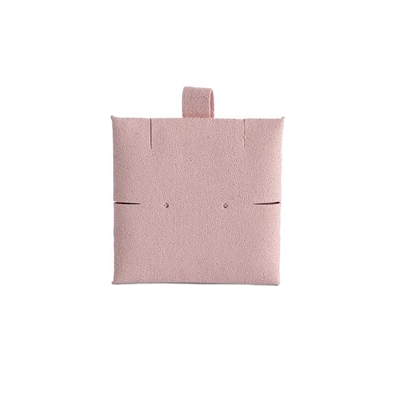 

PandaHall Double-Sided Microfiber Jewelry Insert Card, Square Earrings Necklace Insert Pad, for Envelope Bags, Pink, 6x6cm Cloth Square Pink