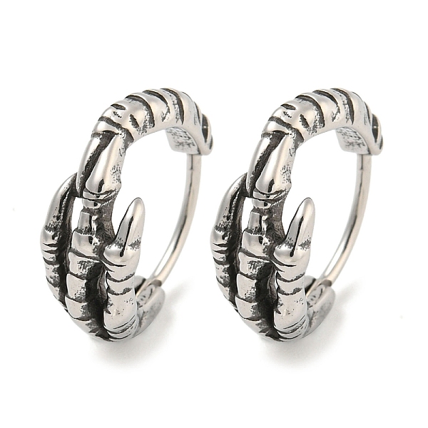 

PandaHall 316 Surgical Stainless Steel Hoop Earrings, Antique Silver, Ring, 15x6.5mm 316 Surgical Stainless Steel Ring