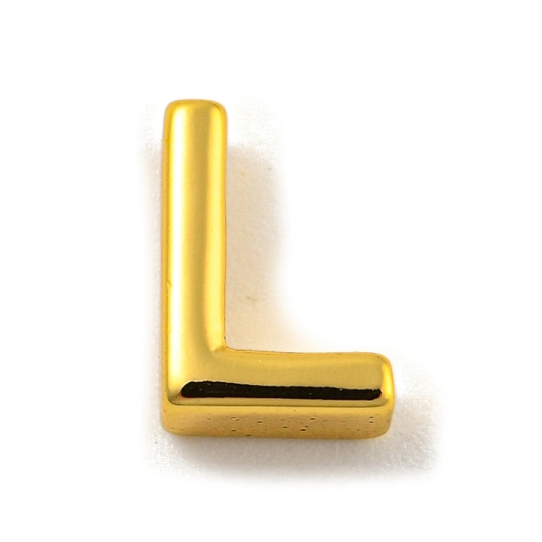 

PandaHall Brass Pendants, Real 18K Gold Plated, Letter L, 8x6x3mm, Hole: 1.2mm Brass Letter L