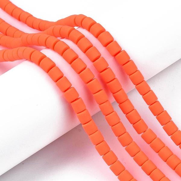 

PandaHall Handmade Polymer Clay Bead Strands, Column, Orange Red, 6.5x6mm, Hole: 1.2mm, about 61pcs/strand, 15.75 inch(40cm) Polymer Clay...