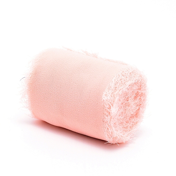 

PandaHall Polyester Ribbon, Fringe Chiffon Silk-Like Ribbon, for Wedding Invitations, Bouquets, Gift Wrapping , Misty Rose, 2 inch(50mm)..., Red