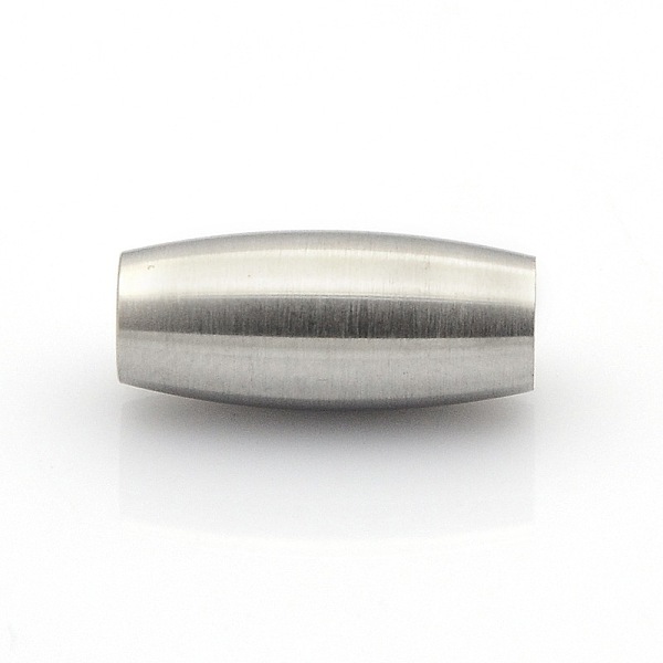 304 Stainless Steel Matte Surface Magnetic Clasps With Glue-in Ends