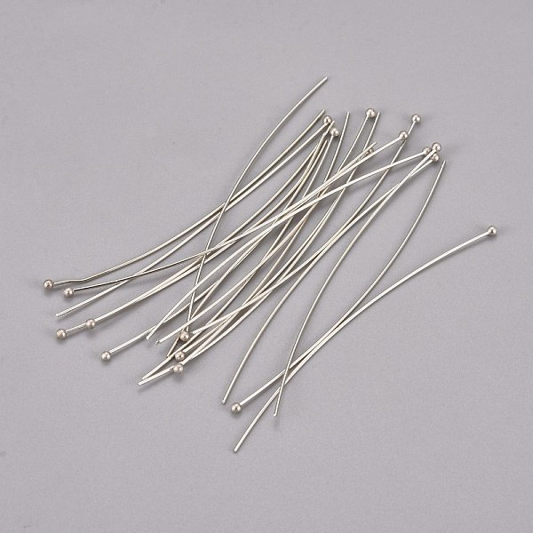 

PandaHall Platinum, 70x0.7mm, 21 Gauge, Head: 1.85mm Brass