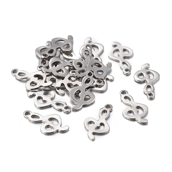

PandaHall 201 Stainless Steel Charms, Laser Cut, Musical Note, Stainless Steel Color, 14.5x8x0.8mm, Hole: 1.4mm 201 Stainless Steel Musical...