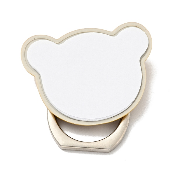 

PandaHall Zinc Alloy Bear Cell Phone Holder Stand Findings, Rotation Finger Grip Ring Kickstand Settings, Golden, 4.15x1.85x0.25cm Alloy