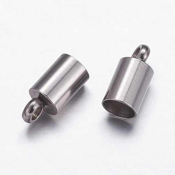 

PandaHall 304 Stainless Steel Cord Ends, End Caps, Stainless Steel Color, 8.5x4mm, Hole: 1.5mm, Inner Diameter: 3.5mm 304 Stainless Steel