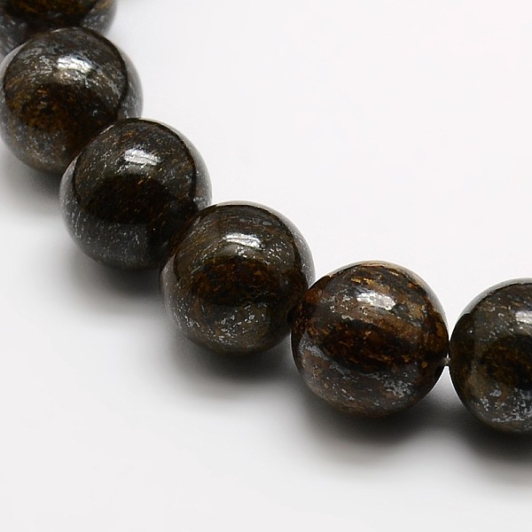 Runde Natürlichen Bronzit Perlen Stränge